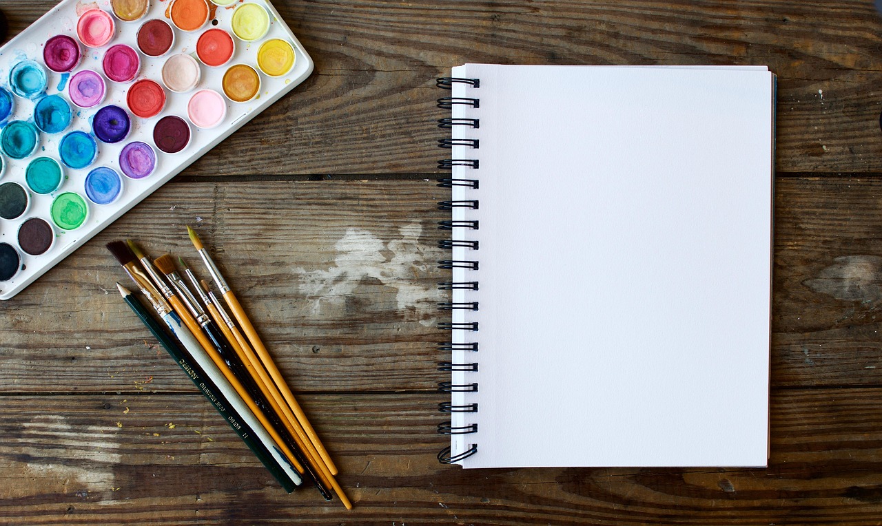 Alat menggambar sketsa dan seni kreatif